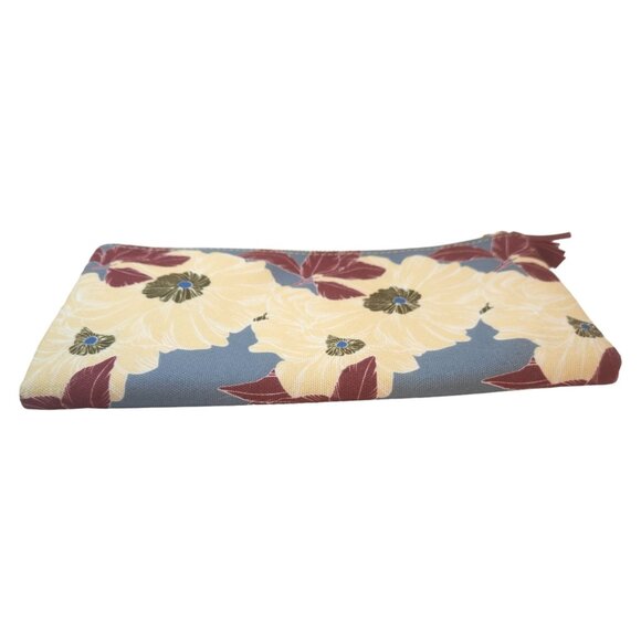 Rachel Pally Reversible Floral Leather Clutch Handbag Tassel Zipper Pull - Picture 5 of 9